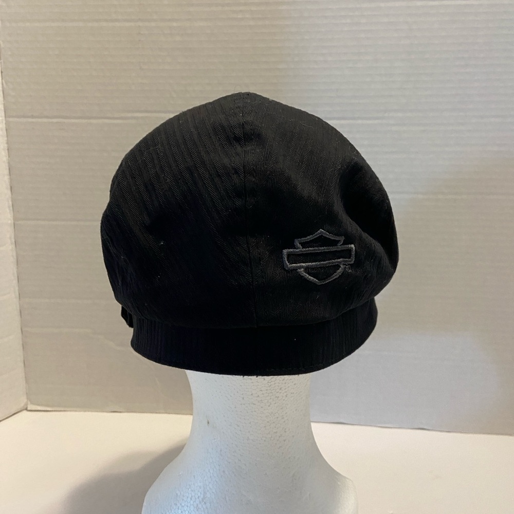 Harley Davidson Women’s Embroidered Logo Cabbie Cadet Cap/Hat Black Small - Picture 7 of 12